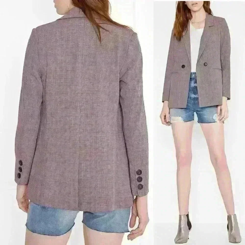 ANINE BING Madeline Oversized Plaid Blazer - Picture 13 of 14